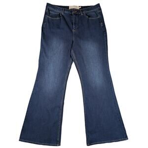 Soft Surroundings Fly Front Flare Ultimate Denim Size 16 NWT
